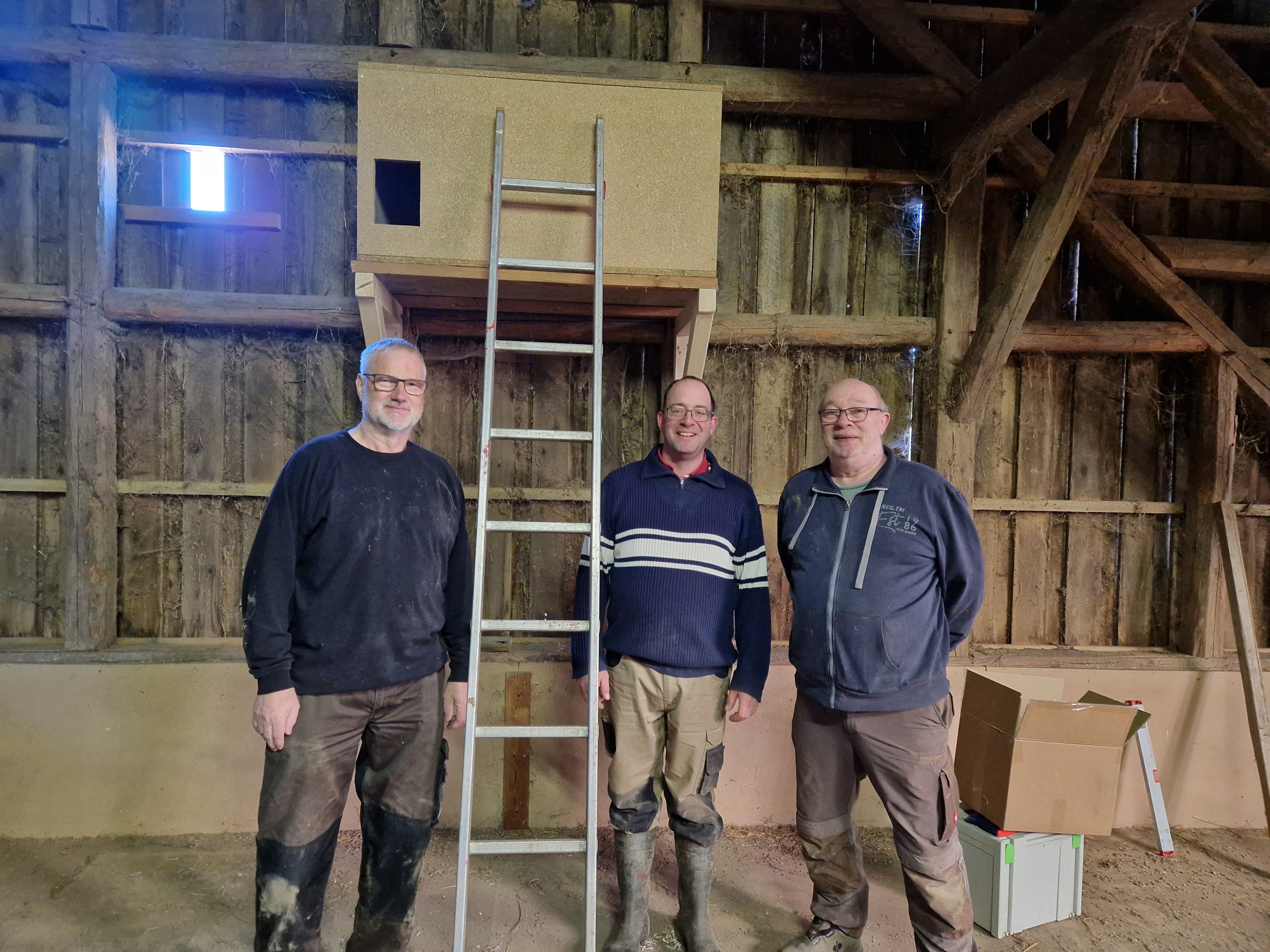 Herbert Ruhwedel (LPV), Matthias Bauch (Schäfer) und Eckhard Ruhwedel (Schreiner) von links nach rechts (Bild: Laura Lachenicht)